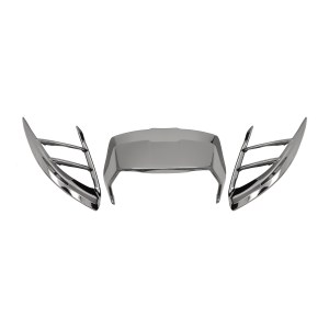 Garnish Lampu Depan Genio (Black Chrome)