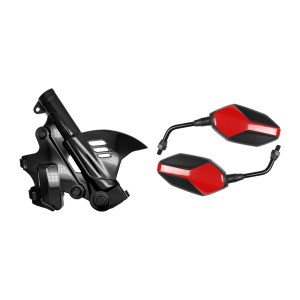 Locco Disc Brake Cover Aerox / All New Aerox - Black & Spion Fizz Yamaha Merah