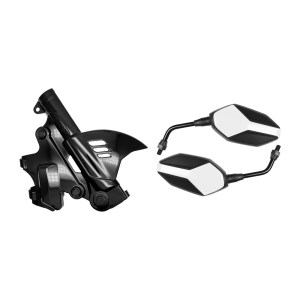 Locco Disc Brake Cover Aerox / All New Aerox - Black & Spion Fizz Yamaha Putih