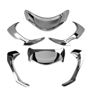 Garnish Lampu Depan & Belakang All New Scoopy K2F (Black Chrome)